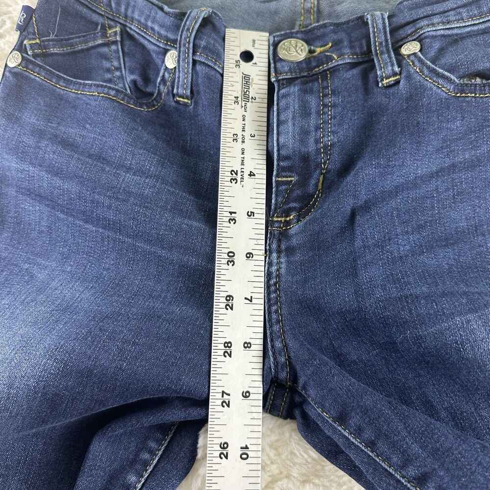 Rock & Republic Women’s Kasandra Dark Distressed Blue Boot Cut Stretch Jeans 10 - Picture 7 of 16